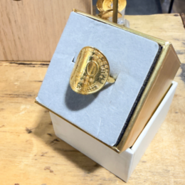 Bague Le P'tit Franc 10 centimes de franc plaquée or