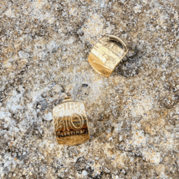 boucles d'oreilles oscar le ptit franc réalisé à partir de pièces de 10 centimes de franc véritables.