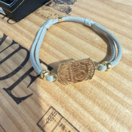 Bracelet Oscar le P'tit Franc, pièce de 10 centimes de franc authentique