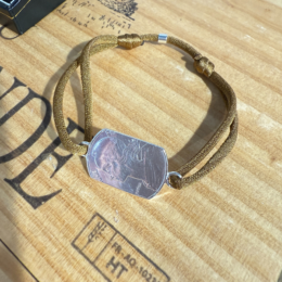 Bracelet Oscar le P'tit Franc, pièce de 20 centimes de franc authentique